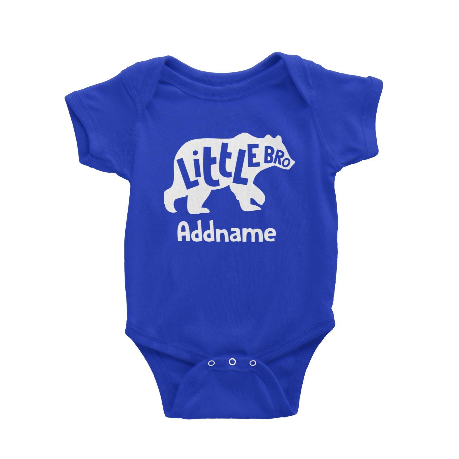 Little Bro Bear Silhouette Baby Romper