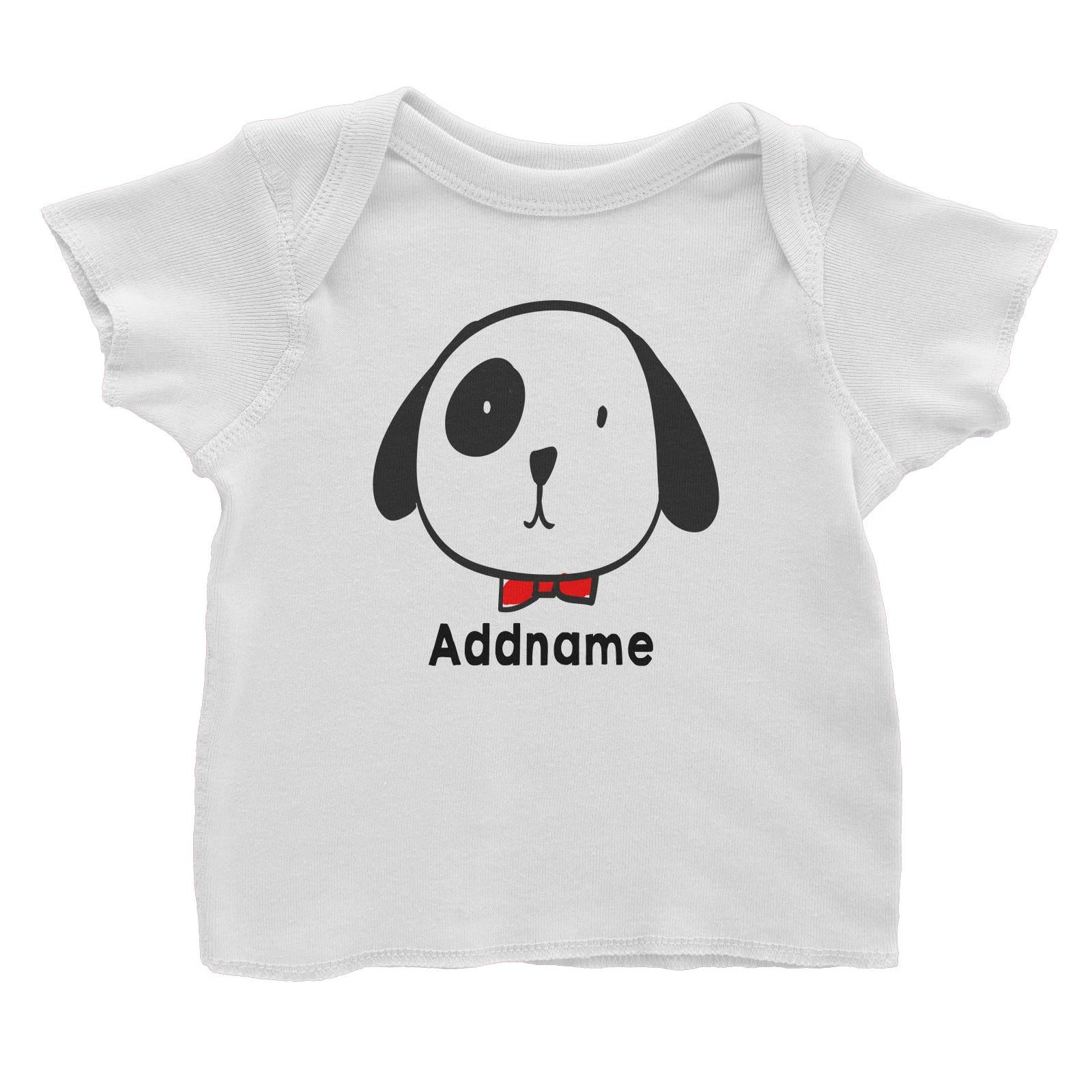 Dog With Red Bowtie White Baby T-Shirt