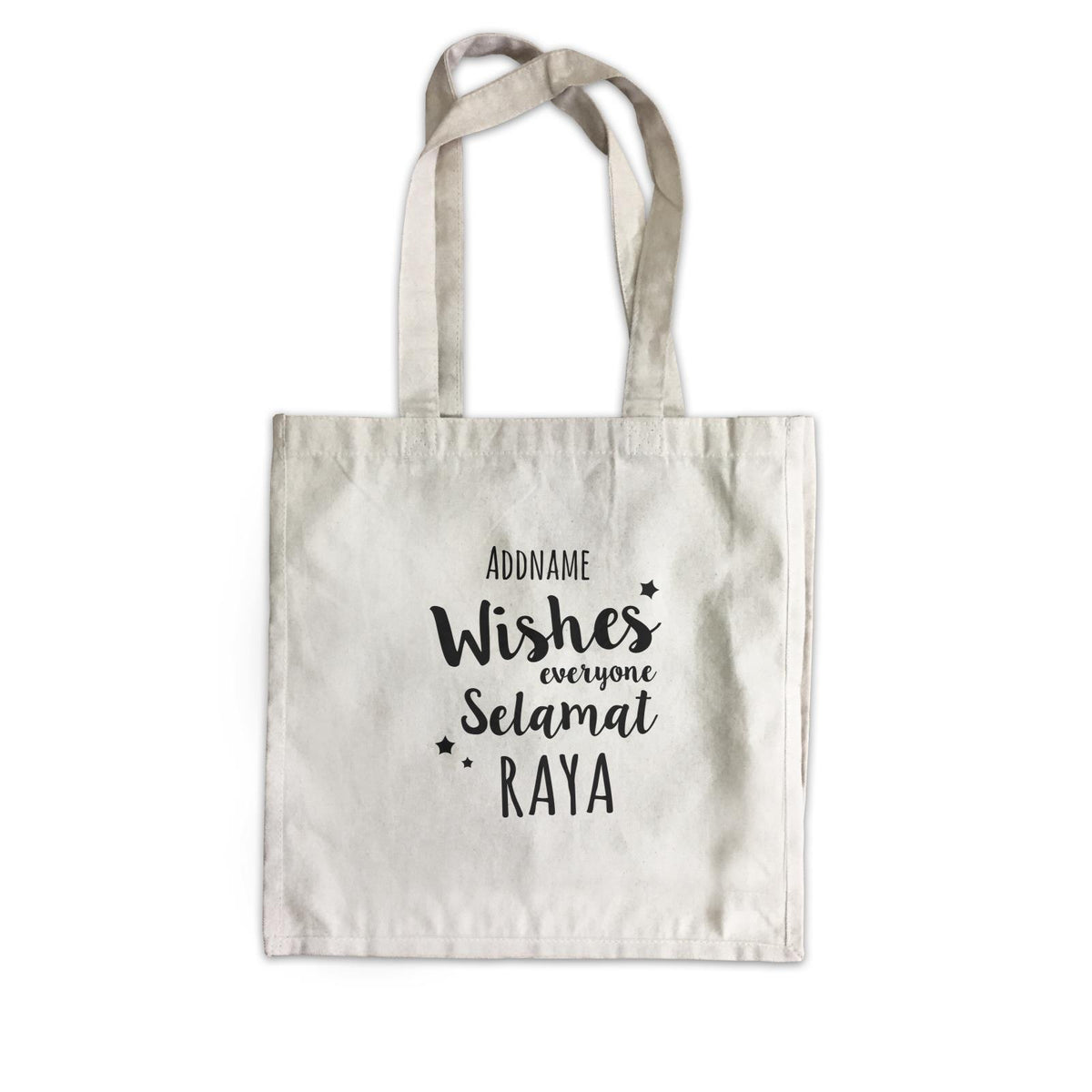 Wishes Everyone Selamat Raya Canvas Bag  Personalizable Designs Raya Text