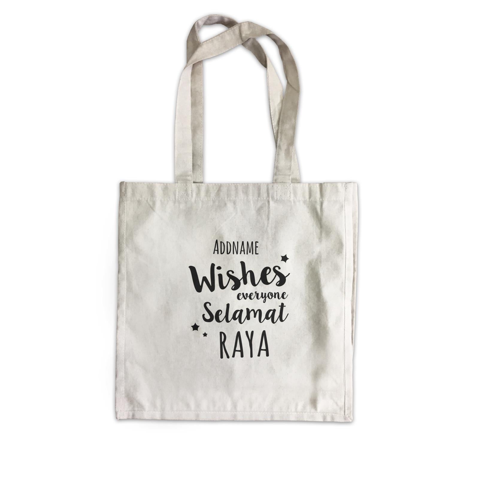 Wishes Everyone Selamat Raya Canvas Bag  Personalizable Designs Raya Text