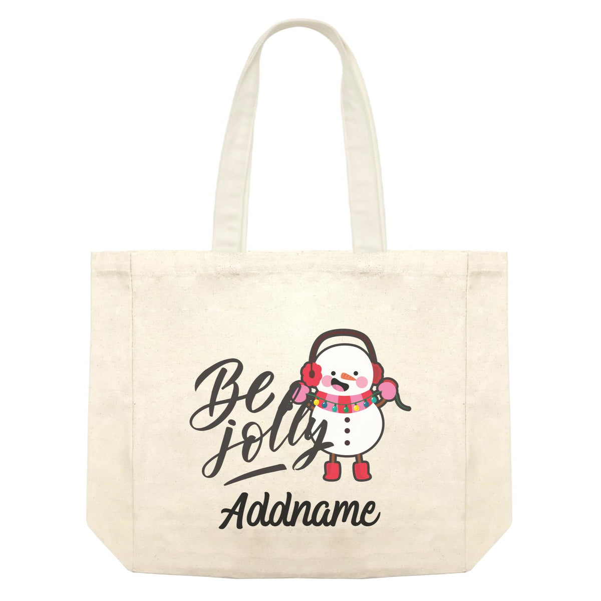 Christmas Series Happy Snowman Be Jolly Shopping Bag