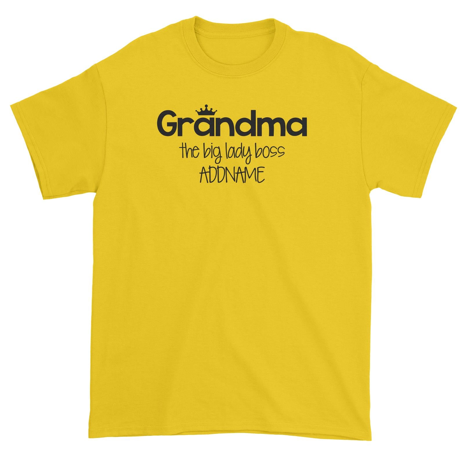 Grandma with Tiara The Big Lady Boss Unisex T-Shirt