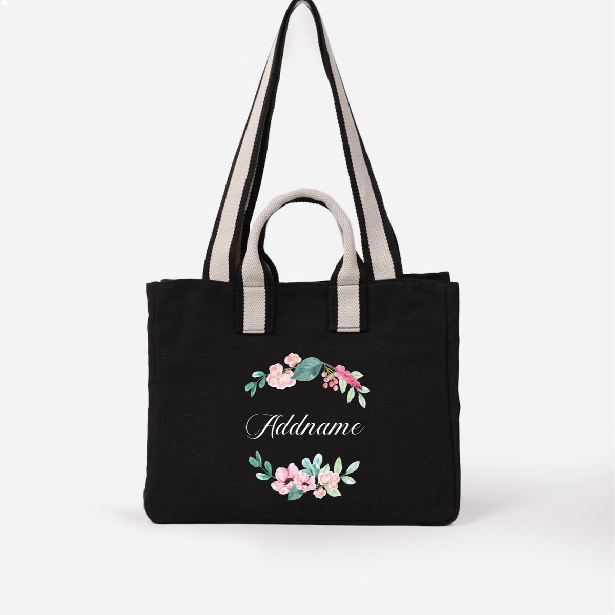 Kiera Bag - Black Elegant Flower Wreath