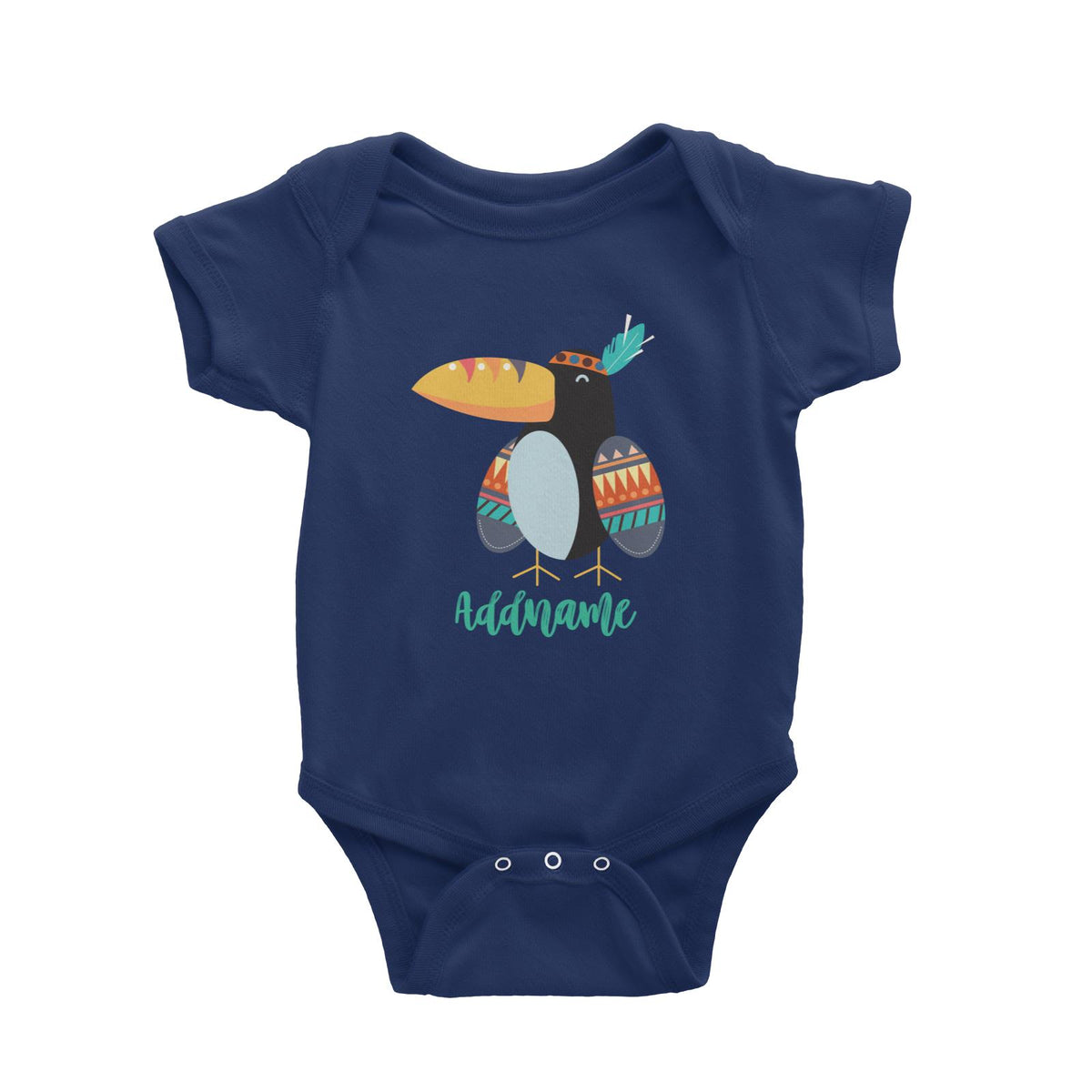 Animal Tribal Bird Addname Baby Romper