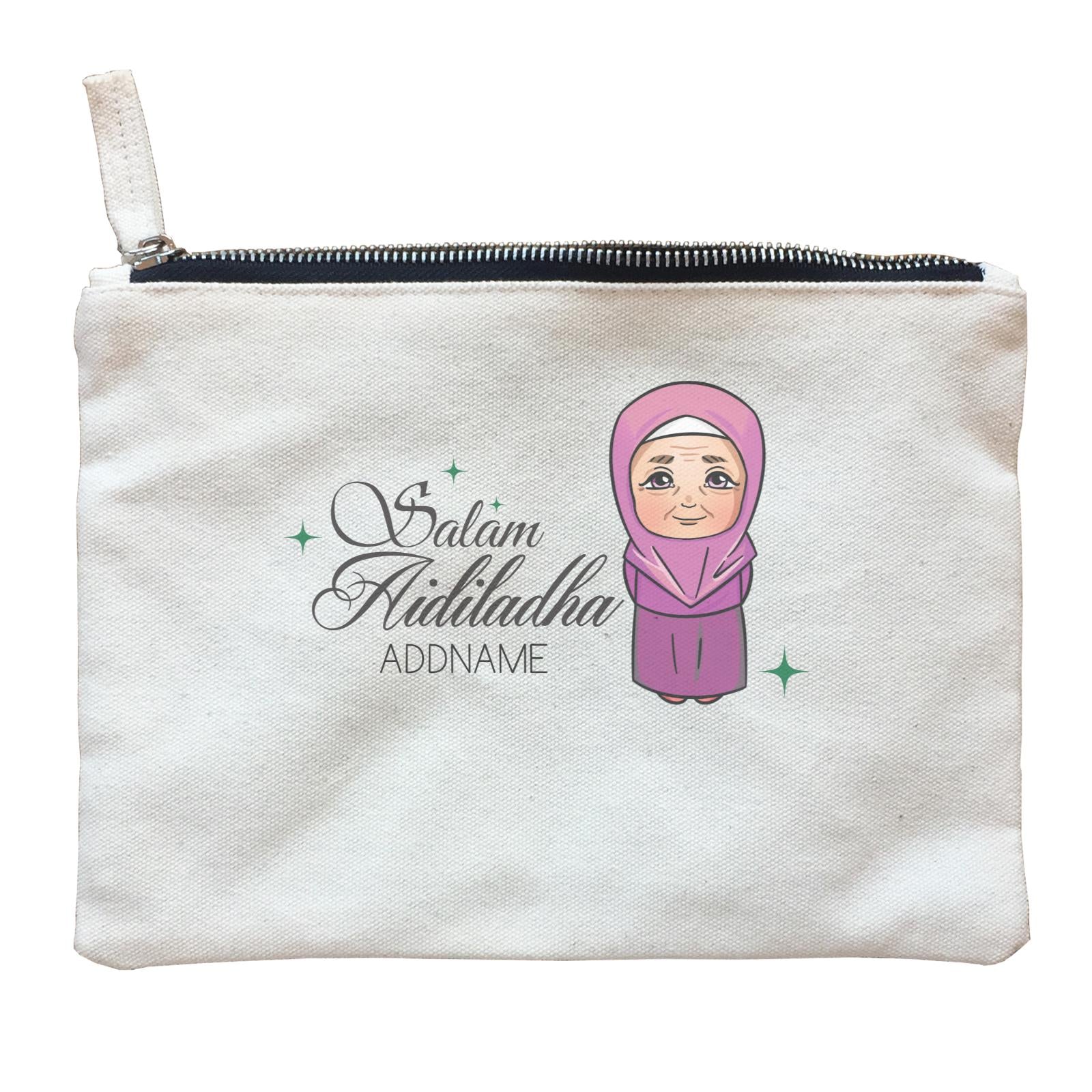 Raya Chibi Wishes Grandma Addname Wishes Salam Aidiladha Addname Zipper Pouch