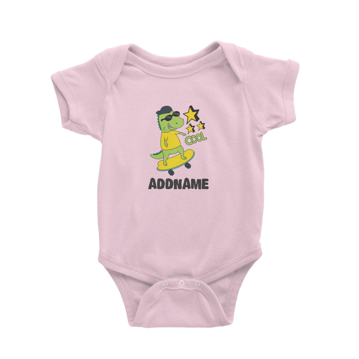Super Cute Dinosaur Cool Skater Baby Romper