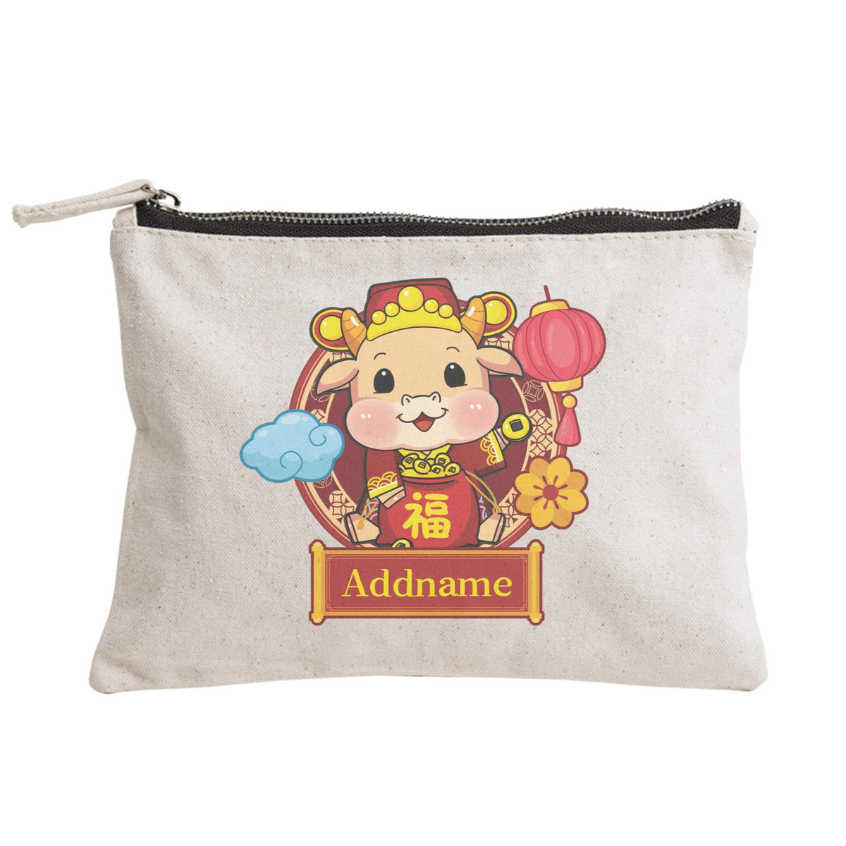 [CNY 2021] Cow of Wealth Zipper Pouch
