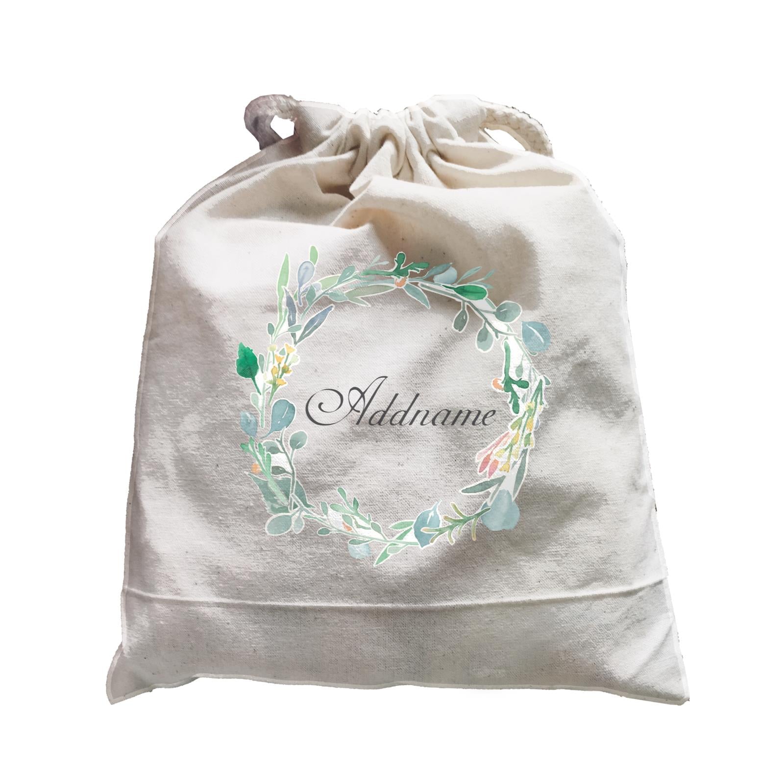 Green Leaf Rustic Wreath Addname Accessories Satchel
