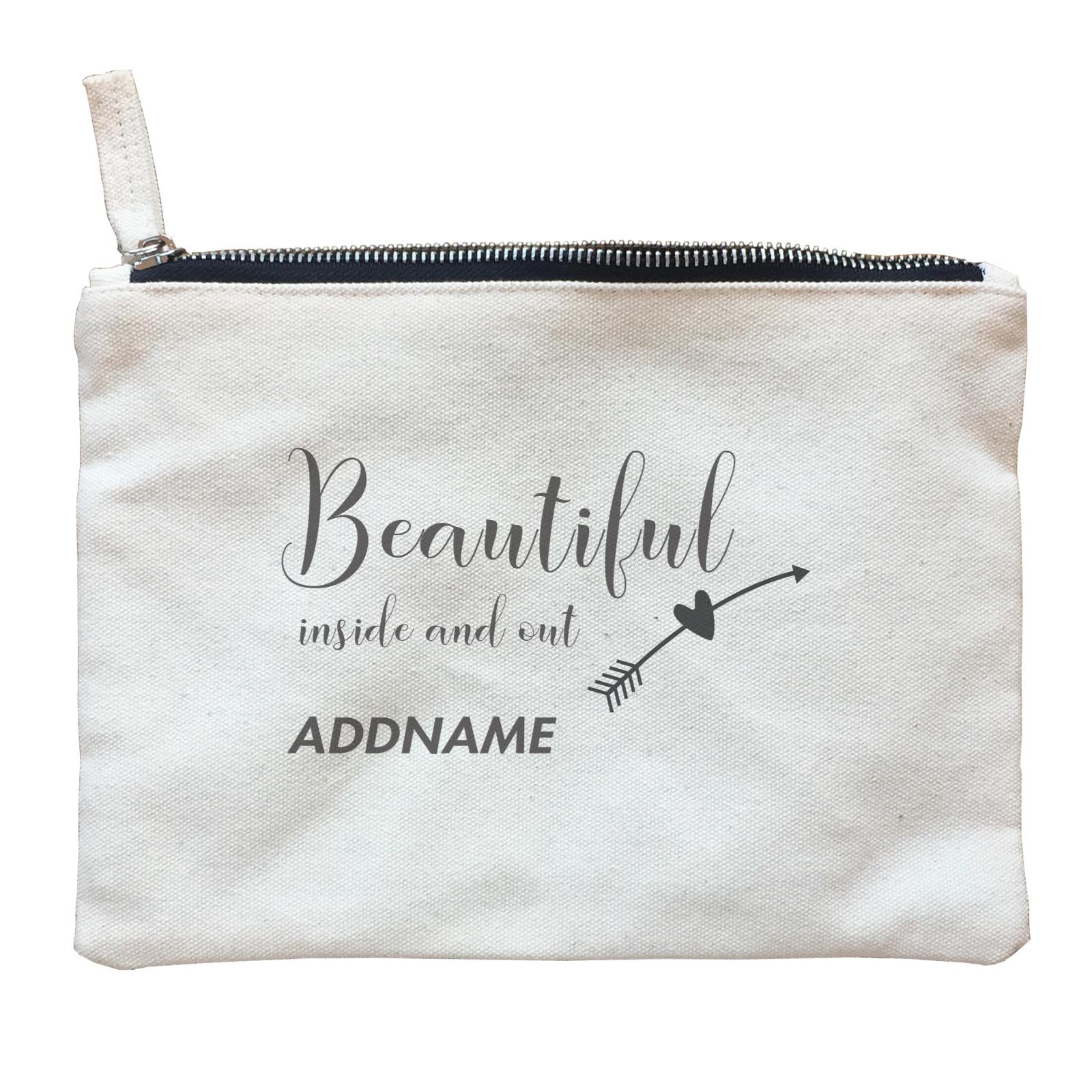 Make Up Quotes Beautiful Inside And Out Addname Zipper Pouch