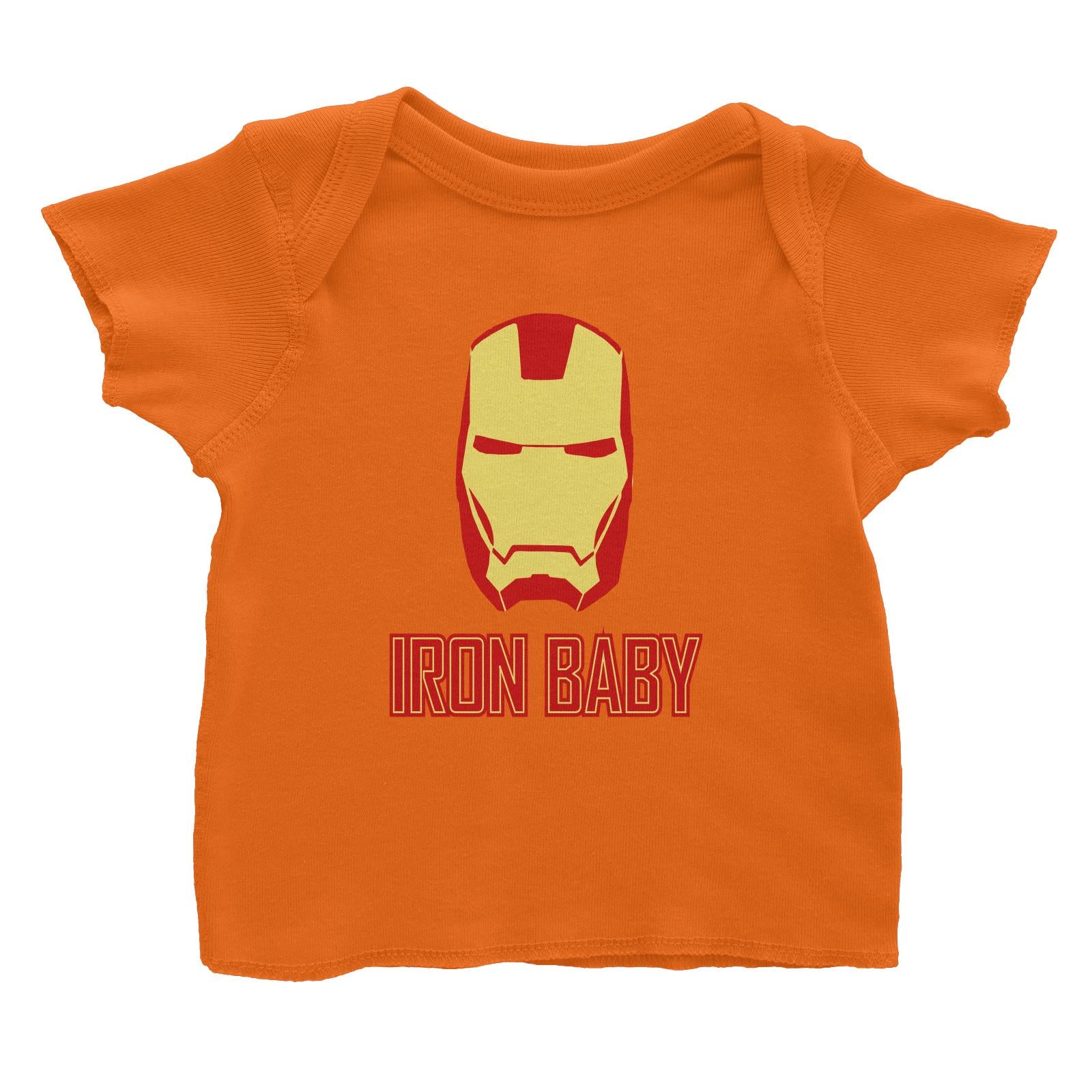 Superhero Iron Baby Baby T-Shirt  Matching Family Personalizable Designs