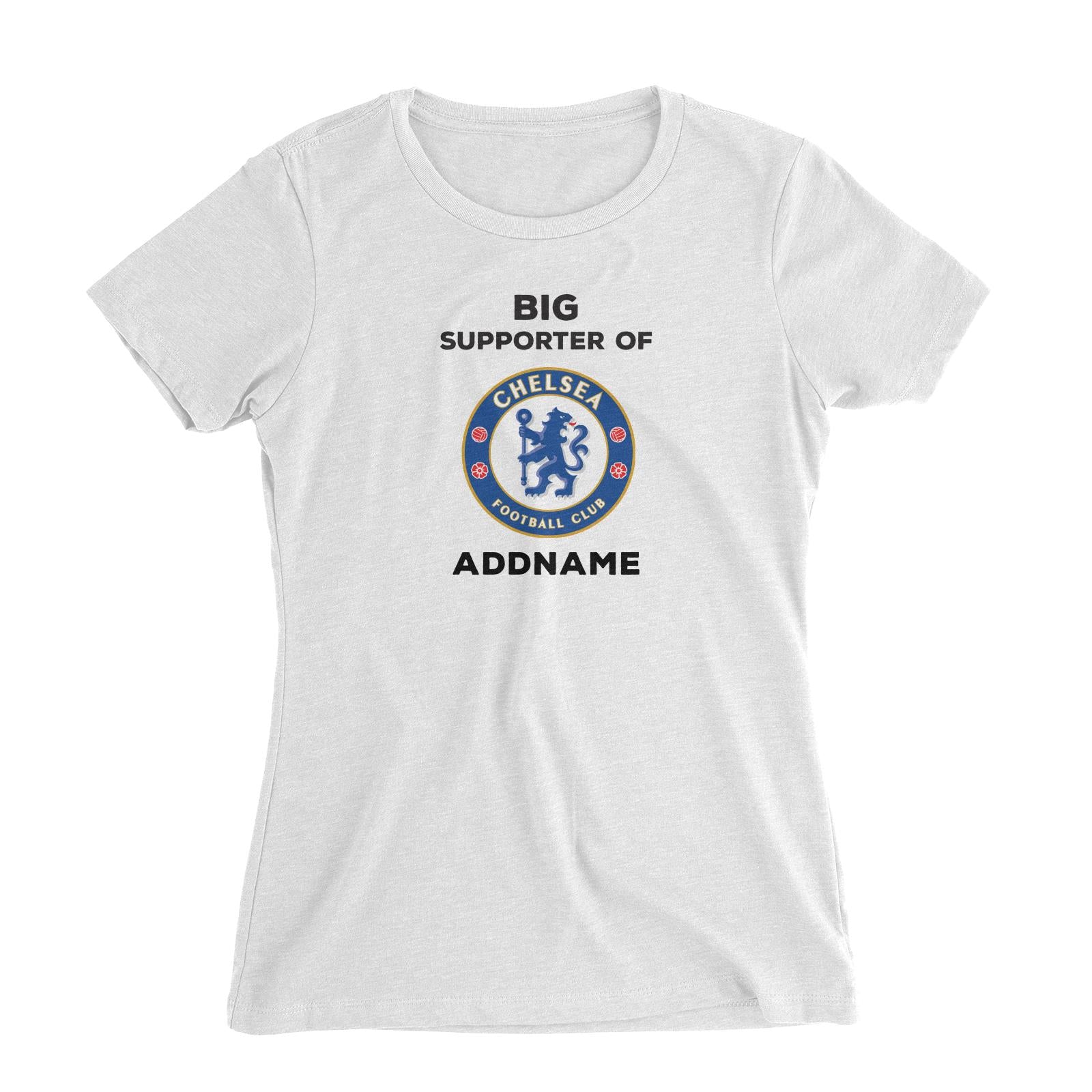 Chelsea FC Big Supporter Personalizable with Name Women's Slim Fit T-Shirt