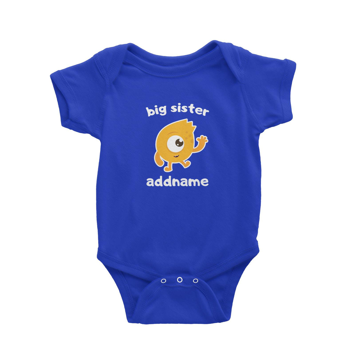 Cute Monster Big Sister Baby Romper