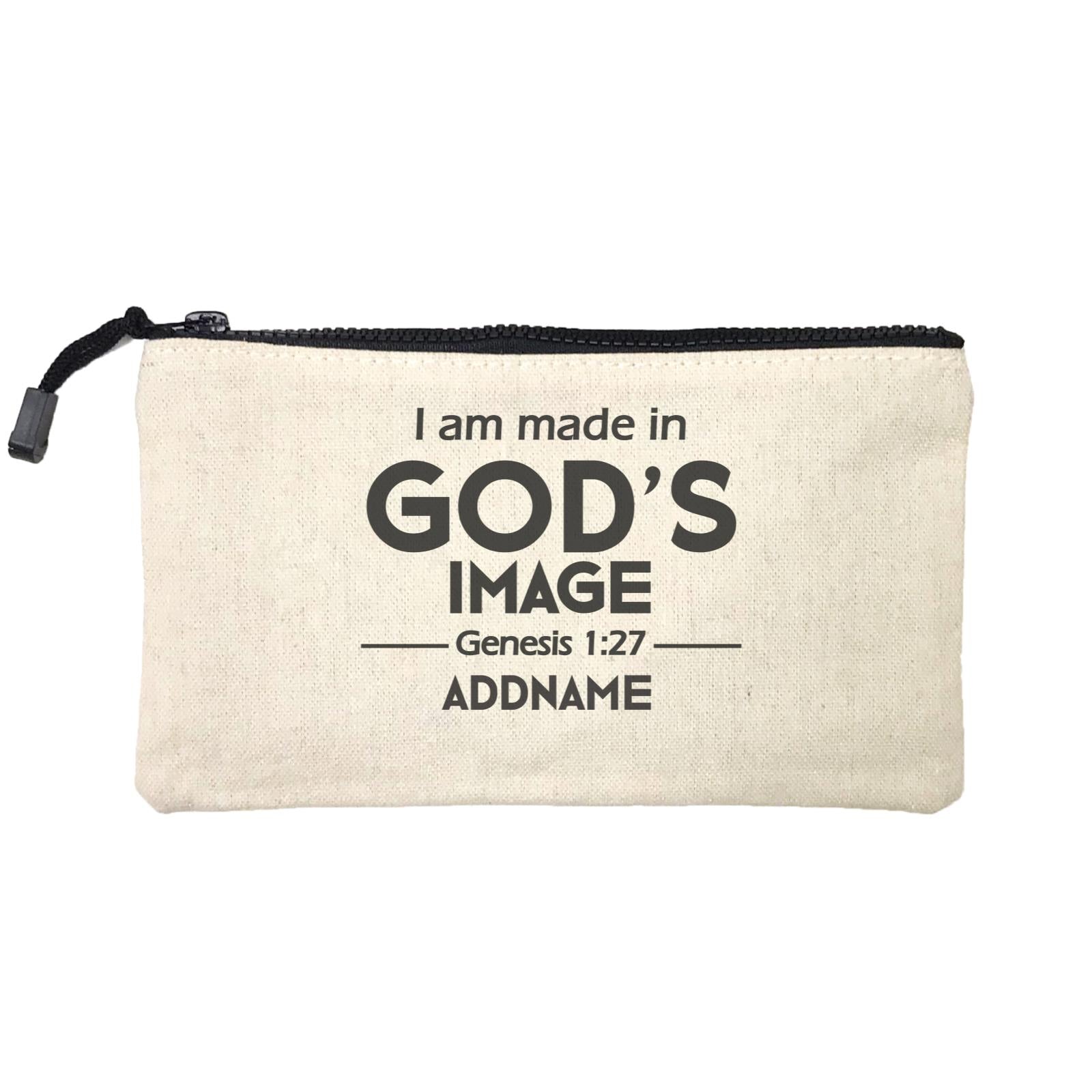 Christian Baby I Am Made in God's Image Genesis 1.27 Addname Mini Accessories Stationery Pouch