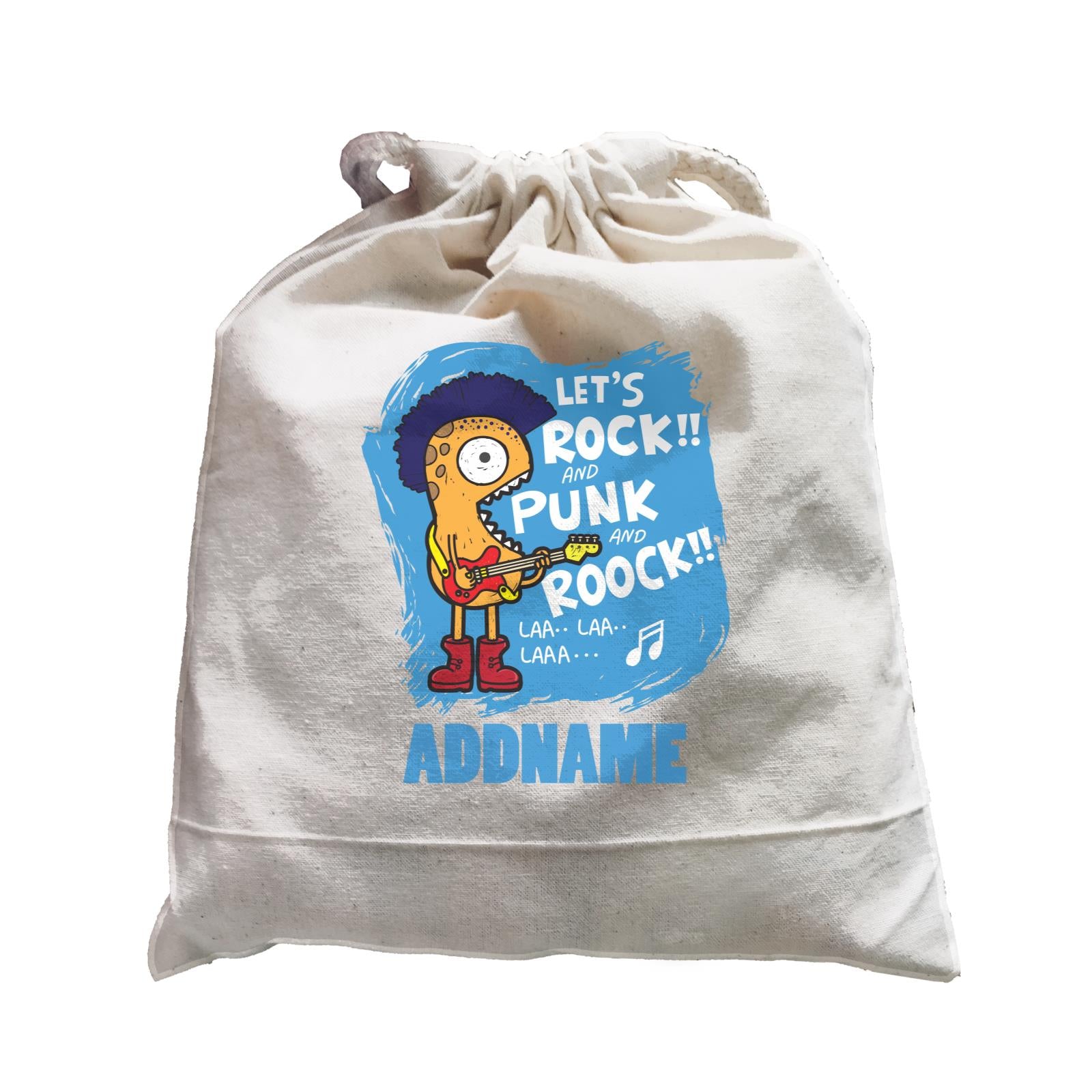 Cool Cute Monster Let's Rock And Punk And Roock Monster Addname Satchel