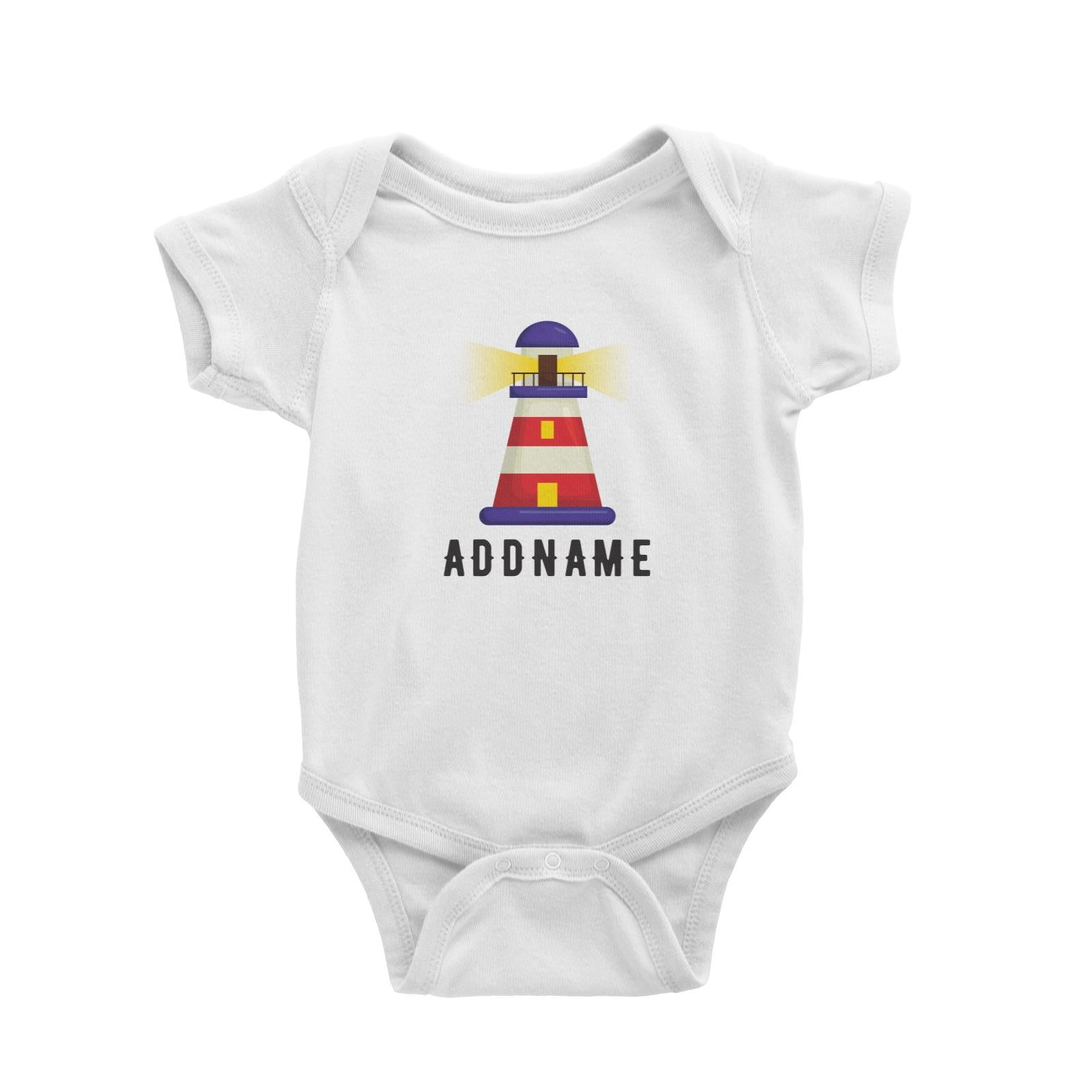 Birthday Sailor Lighthouse Addname Baby Romper