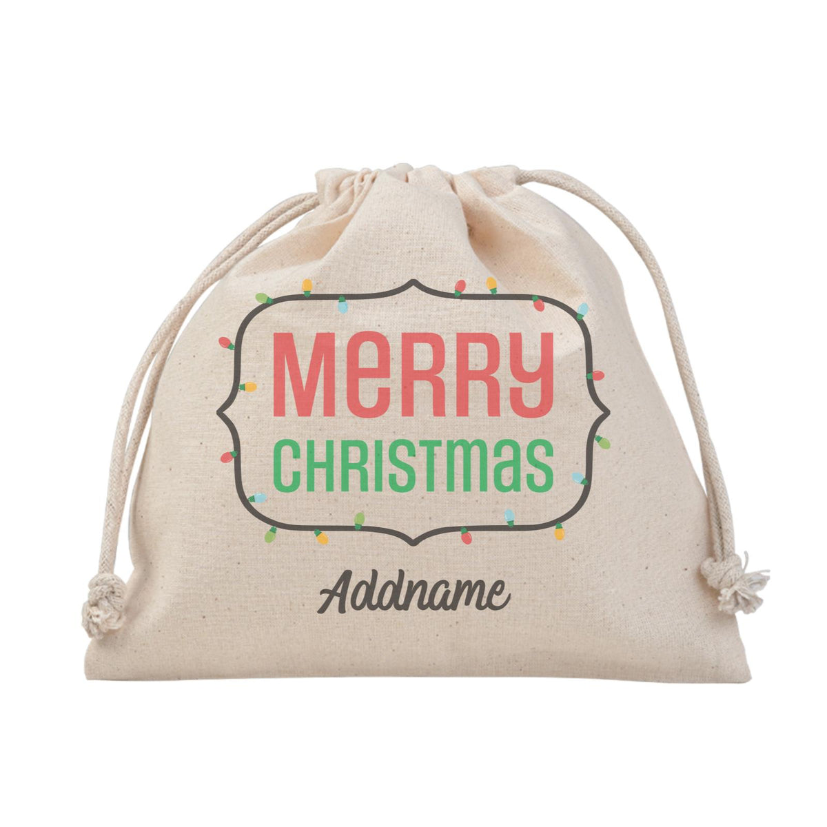 Christmas Series Merry Christmas LED Lights Border Satchel