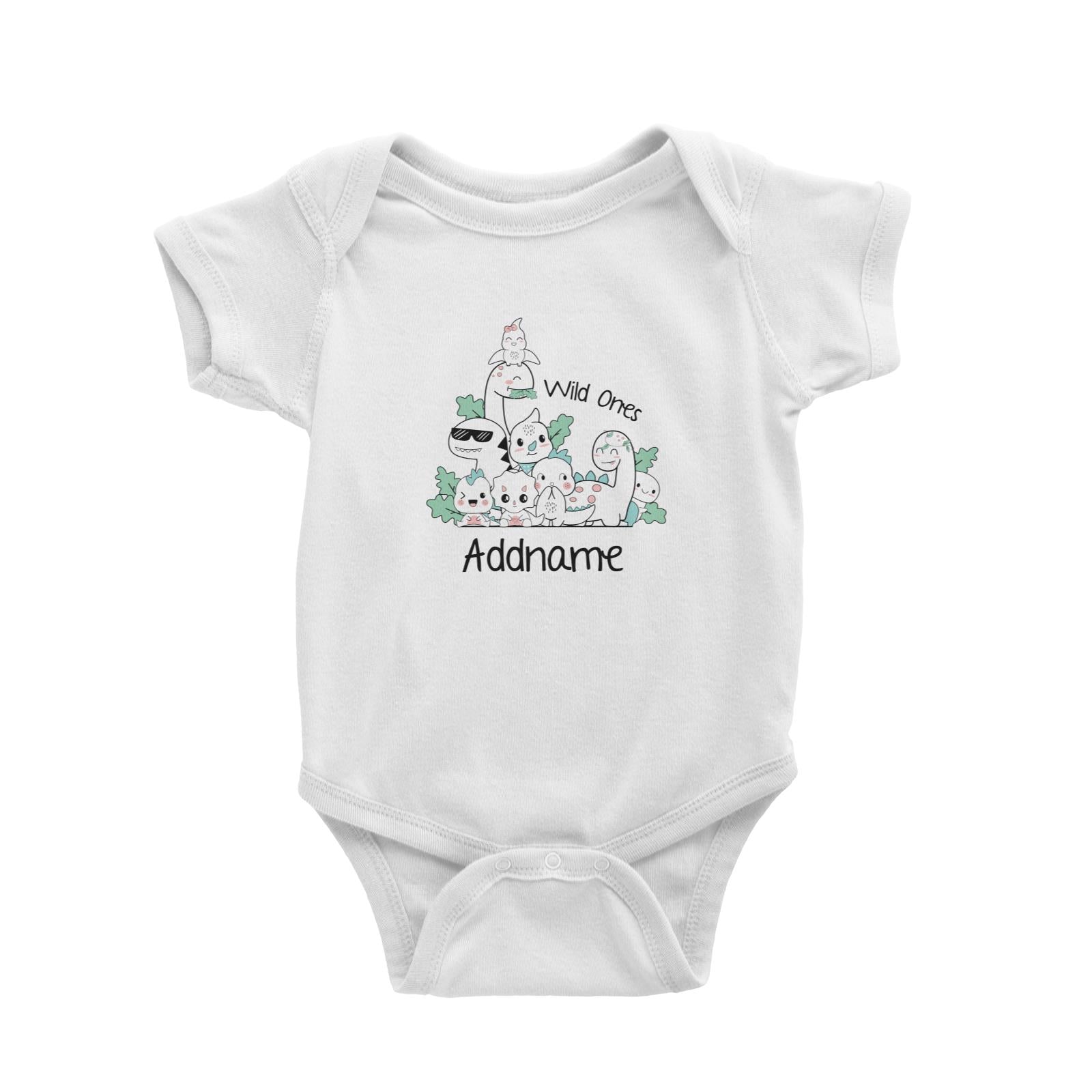 Cute Animals And Friends Series Cute Little Dinosaur Wild Ones Addname Baby Romper