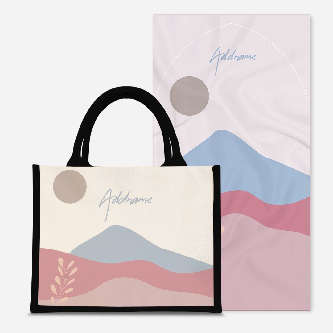 Kaira Series Prayer Mat with Half Lining Small Jute Bag-Ardina