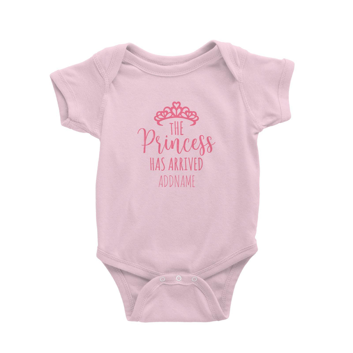 The Princess Has Arrived with Tiara Addname Baby Romper