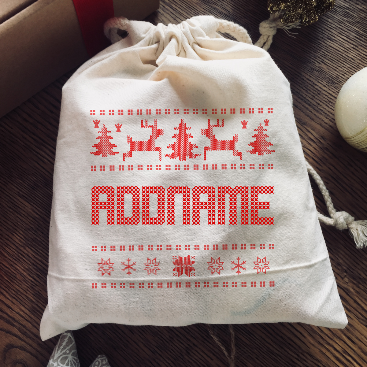 Personalised Christmas Satchel (Fits 1-3 pieces)