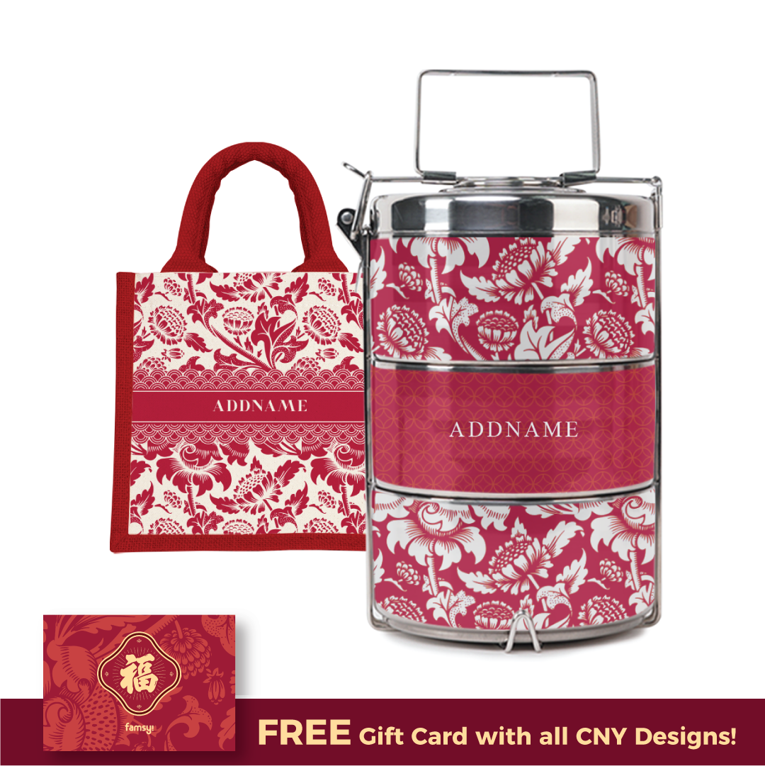 Limitless Opportunity Series - Red Half Lining Lunch Bag and Tiffin Carrier