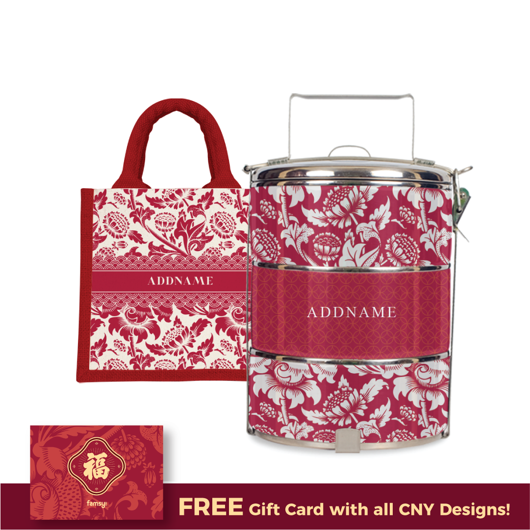 Limitless Opportunity Series - Red Half Lining Lunch Bag and Tiffin Carrier