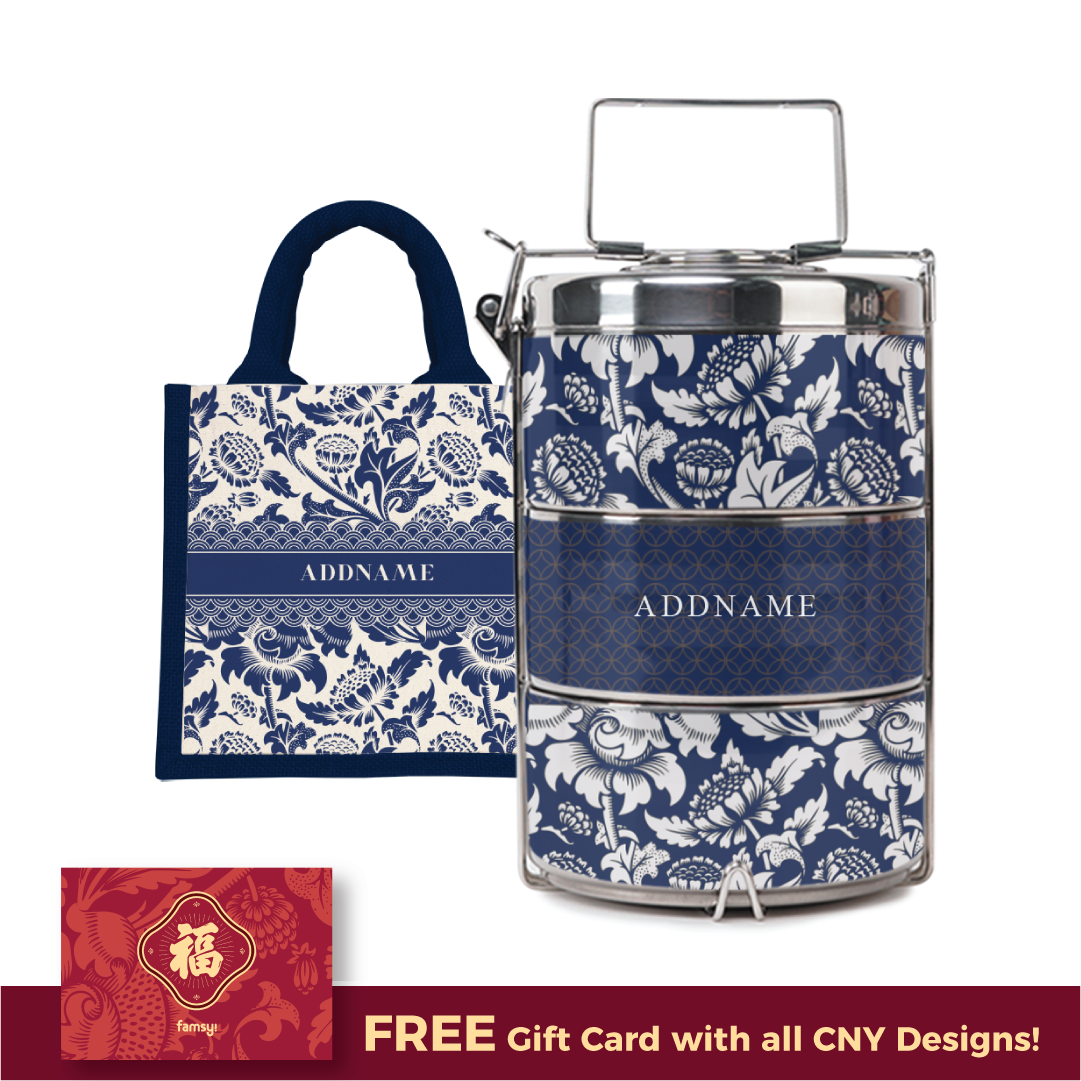 Limitless Opportunity Series - Blue Half Lining Lunch Bag and Tiffin Carrier