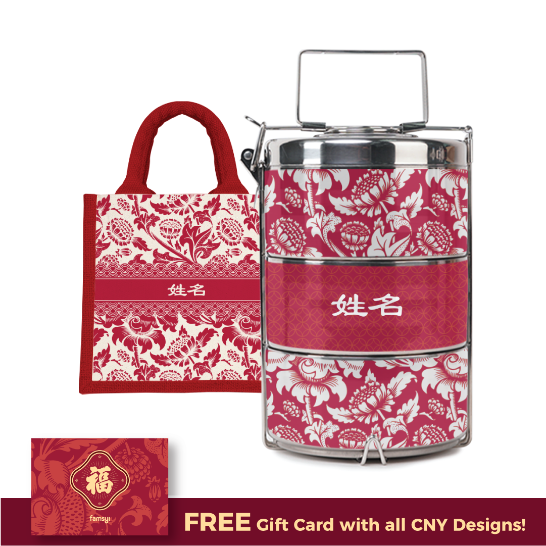 Limitless Opportunity Series - Red Half Lining Lunch Bag and Tiffin Carrier