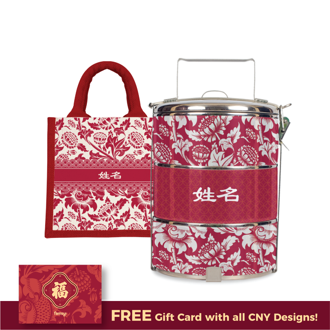 Limitless Opportunity Series - Red Half Lining Lunch Bag and Tiffin Carrier