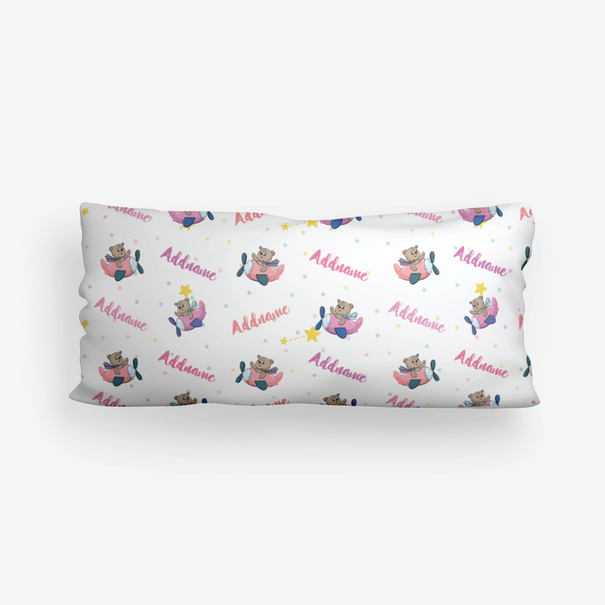 Cute Bear Pilot Girl Baby Husk Pillow