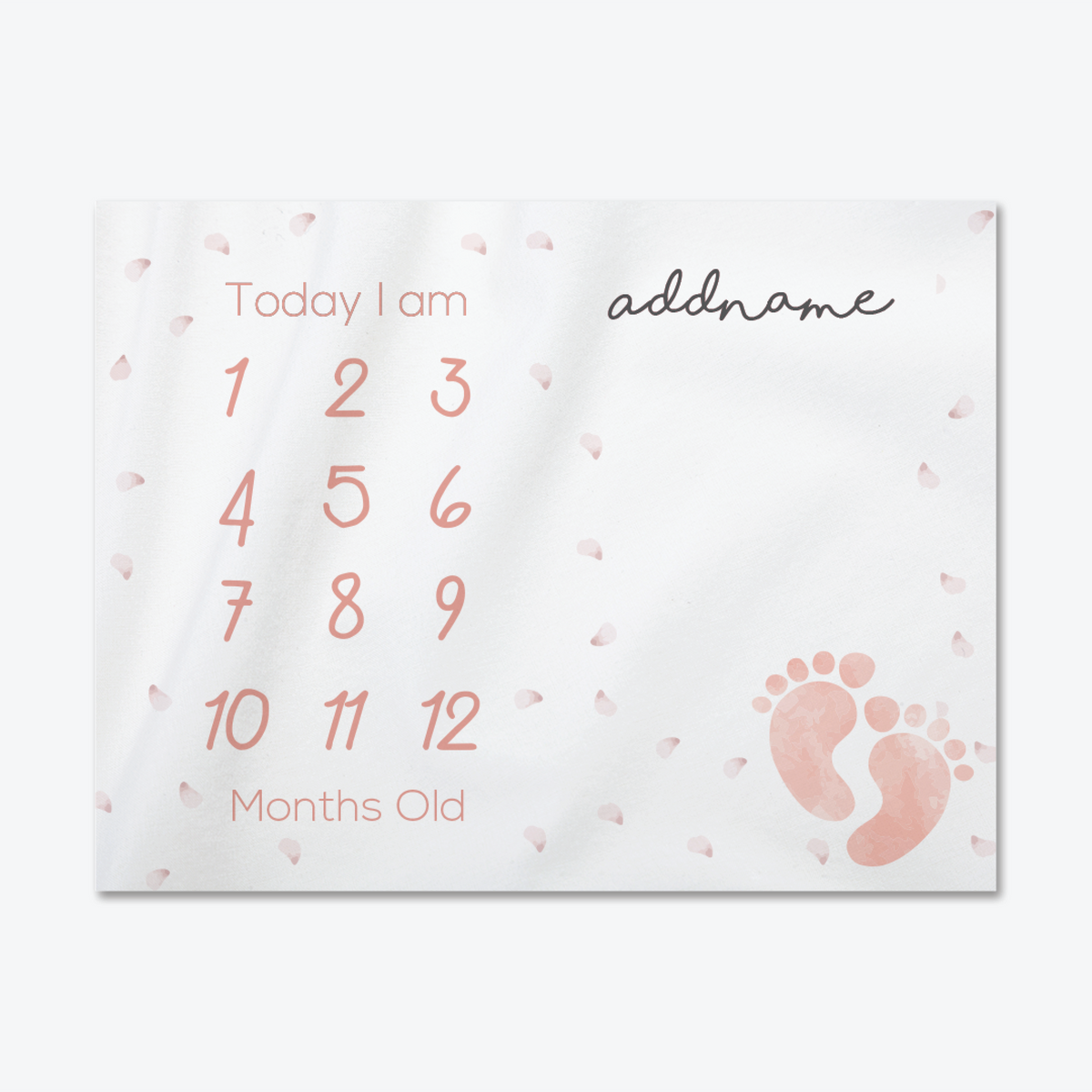 Footprint Girl Baby Mat