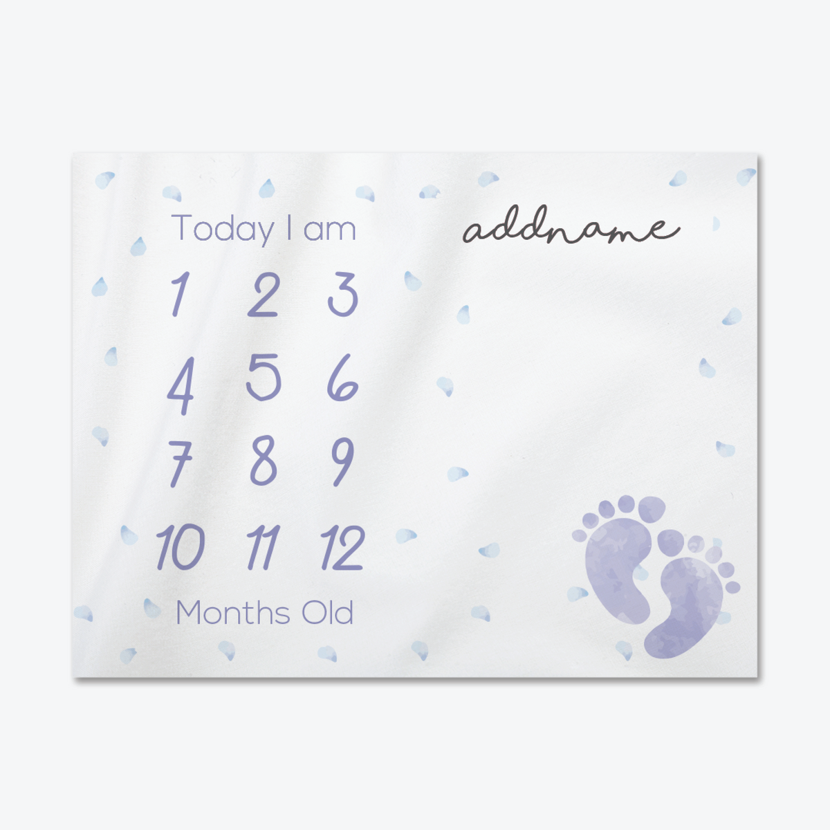 Footprint Boy Baby Mat