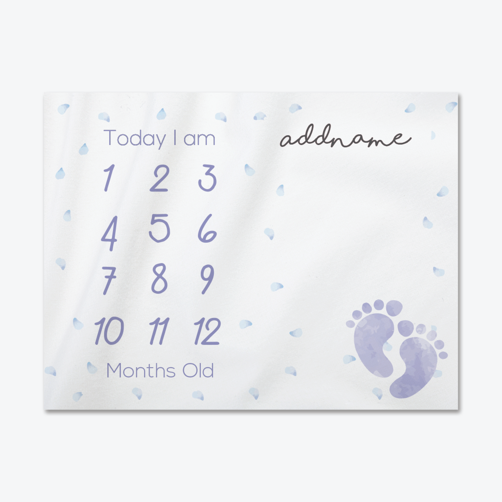 Footprint Boy Baby Mat