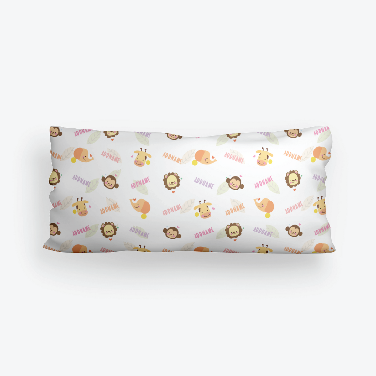 Safari Animal Girl Baby Husk Pillow