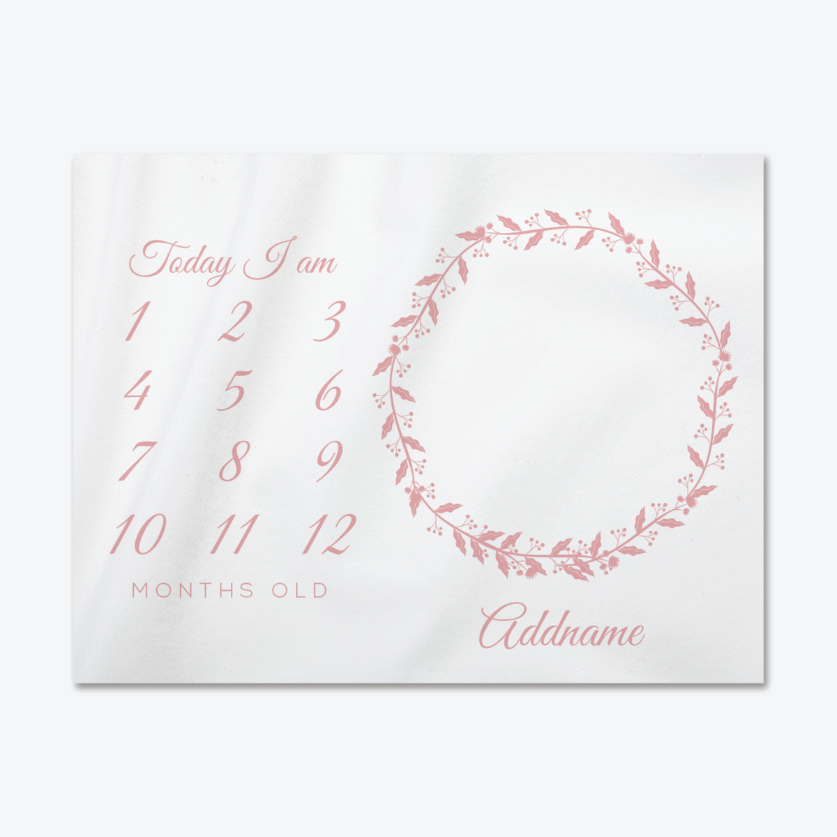 Wreath Girl Baby Mat