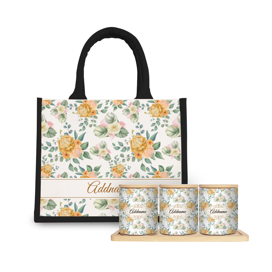 Honey Canister with Half Lining Small Jute Bag