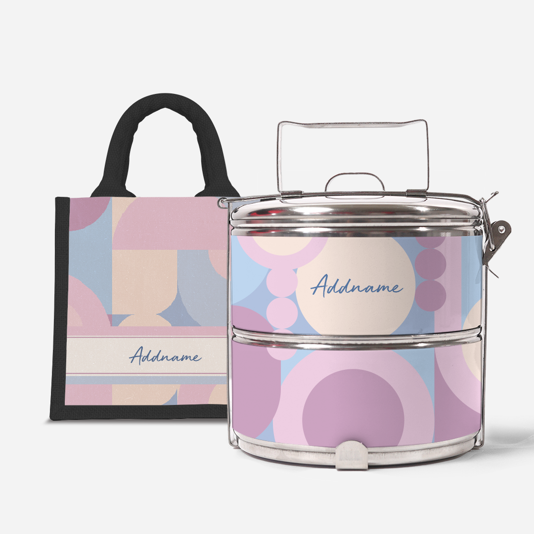 Ryn Series - Bandung  - Lunch Tote Bag with Two-Tier Tiffin Carrier