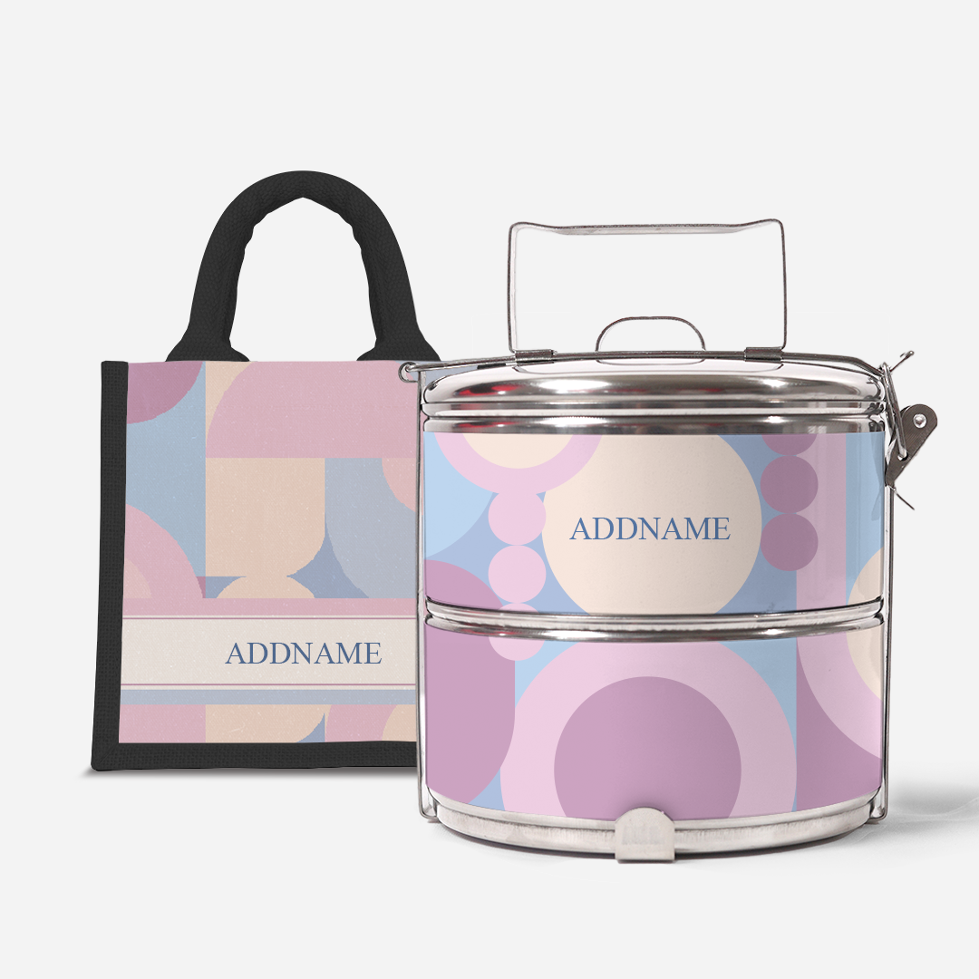 Ryn Series - Bandung  - Lunch Tote Bag with Two-Tier Tiffin Carrier