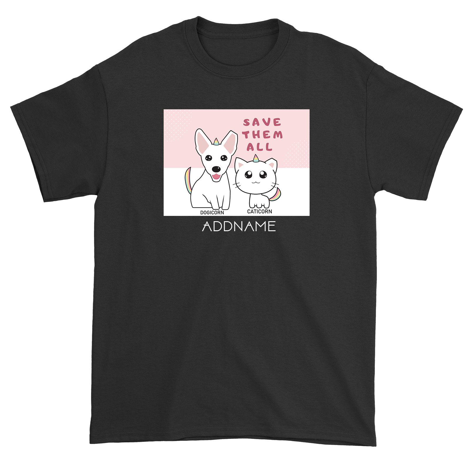 Sherlyn Mama Cute Mix Dogicorn and Caticorn Accessories Addname Unisex T-Shirt