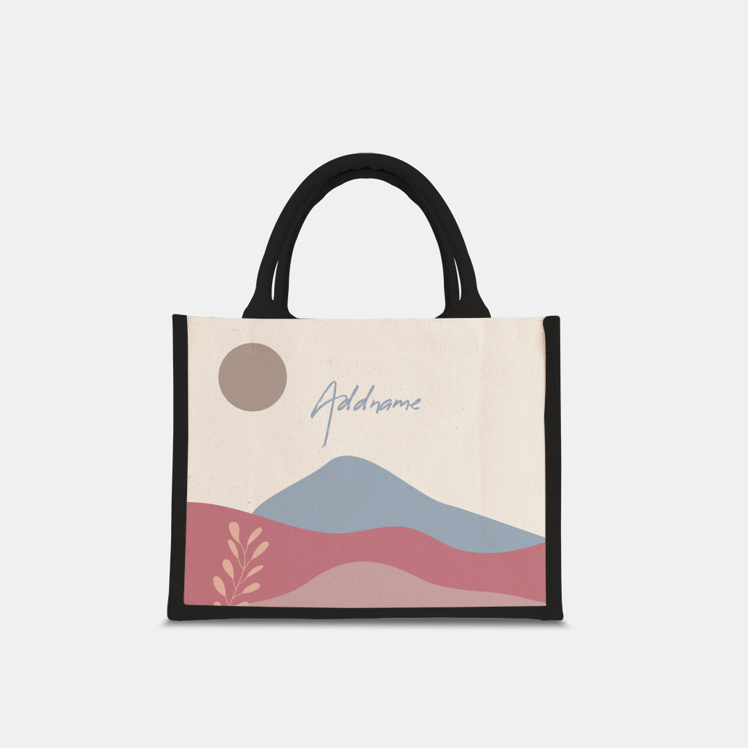 Kaira Series Half Lining Small Jute Bag - Ardina Black