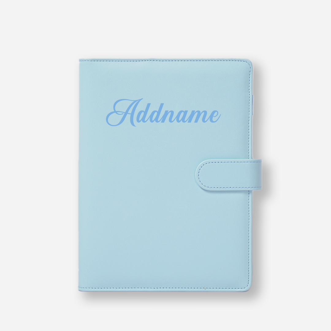 Personalised Notebook with Refillable Pages (Sky)