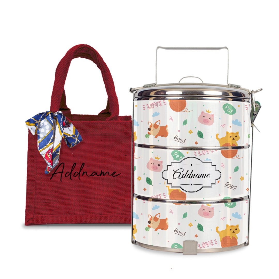 Cat And Friends Tiffin Carrier