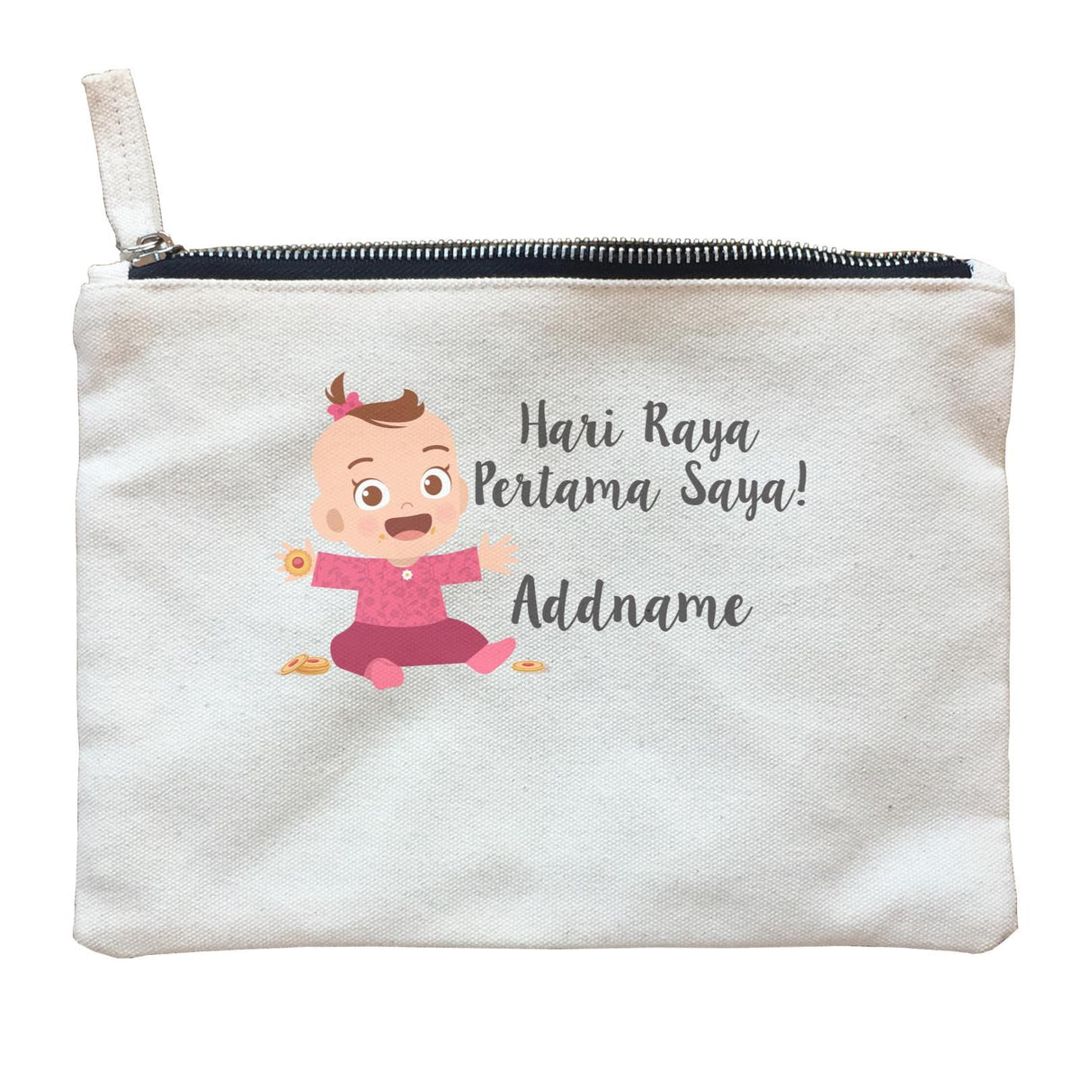 Hari Raya Pertama Saya Baby Girl Zipper Pouch