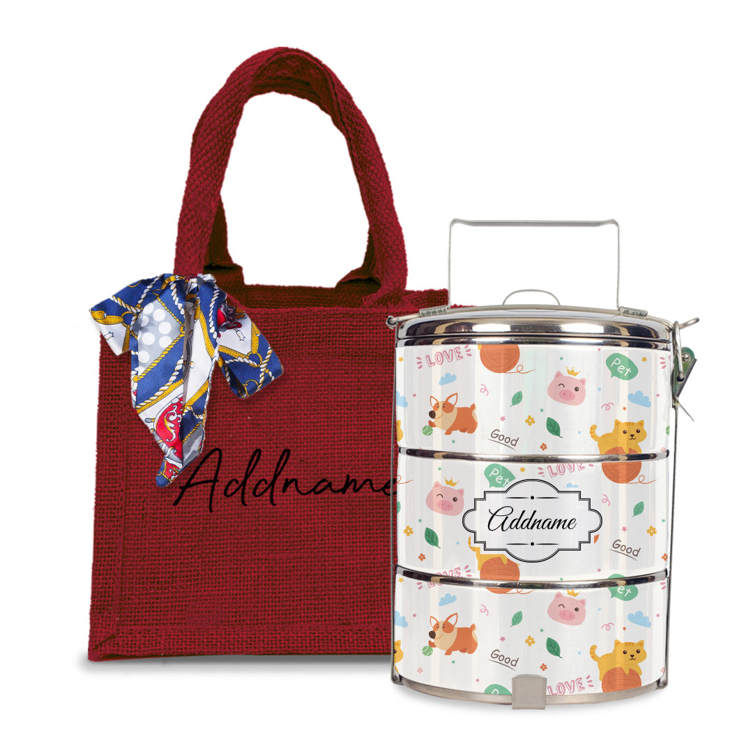 Cat And Friends Tiffin Carrier