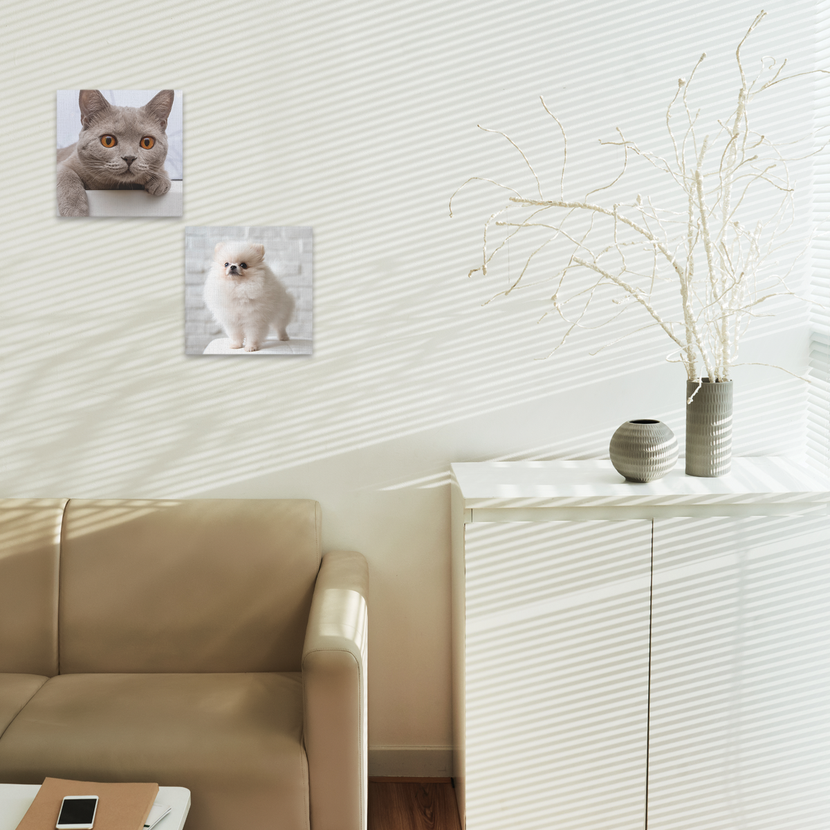 Custom Your Pet&#39;s Home Canvas Photo Tiles
