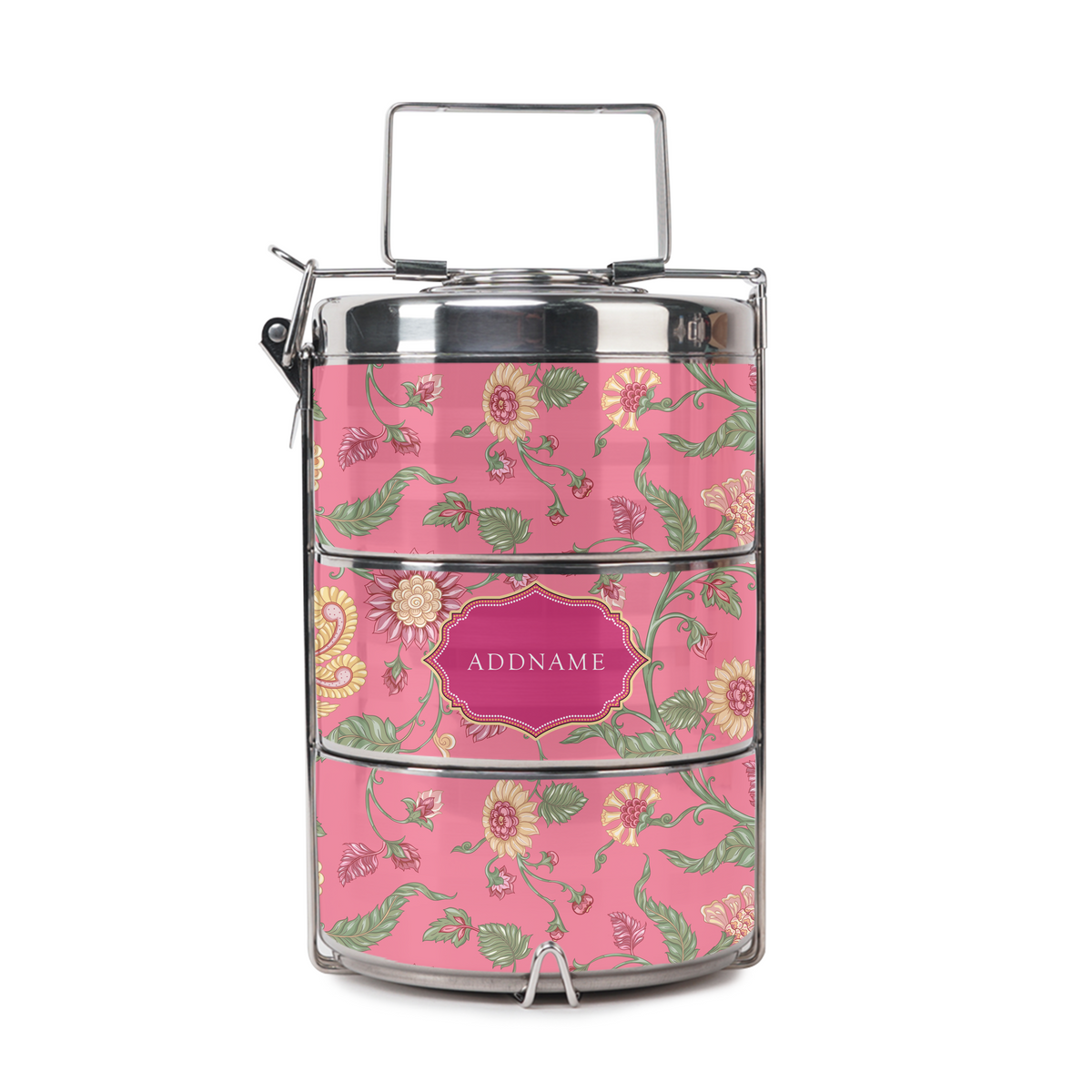 Batik Cempaka - Lunch Tote Bag with Three-Tier Tiffin Carrier