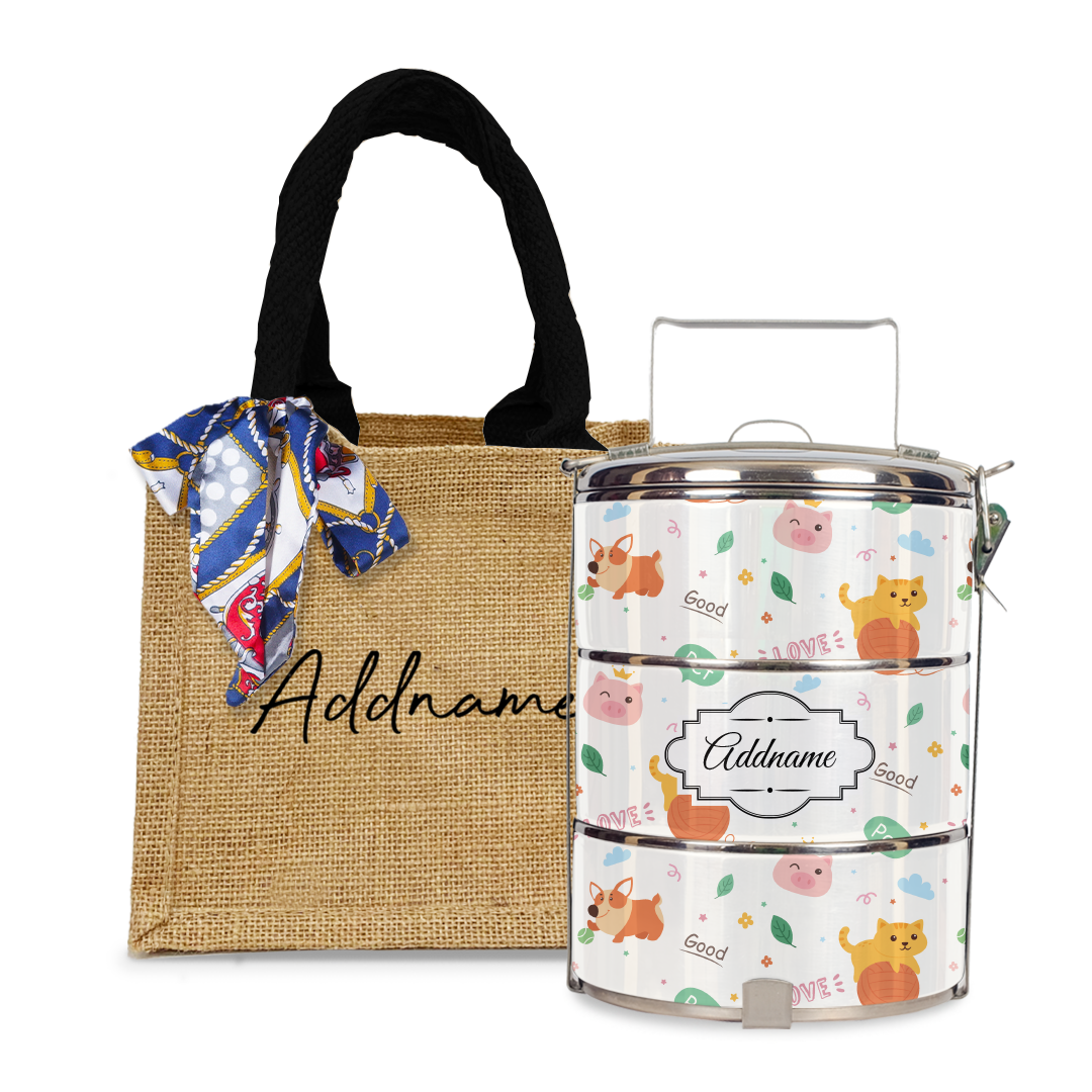 Cat And Friends Tiffin Carrier