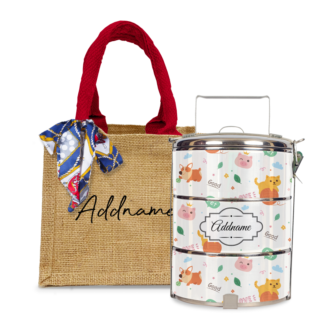 Cat And Friends Tiffin Carrier