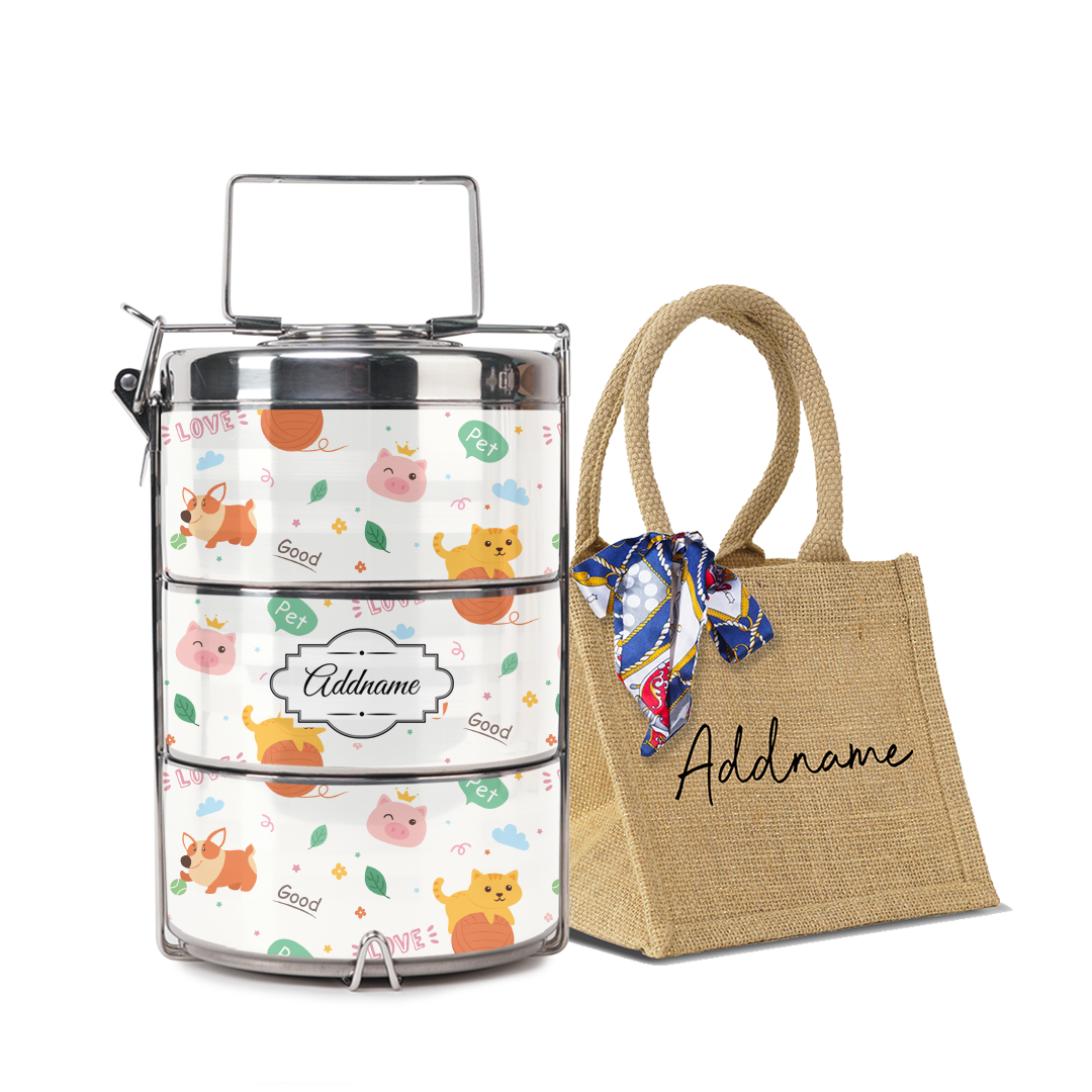 Cat And Friends Tiffin Carrier