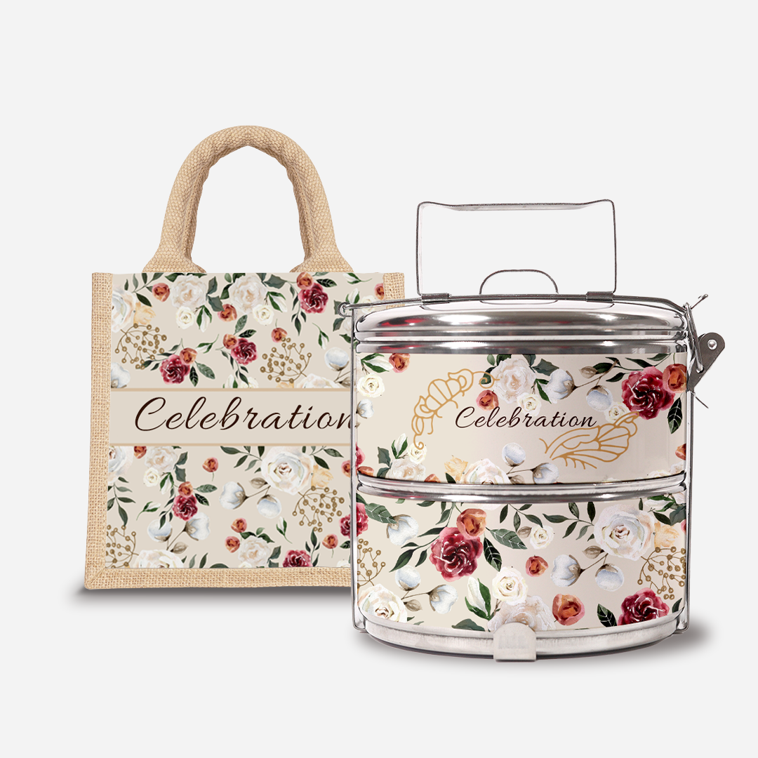Doublewoot - Two Tier Tiffin & Lunch Bag Set (Without Mooncake)